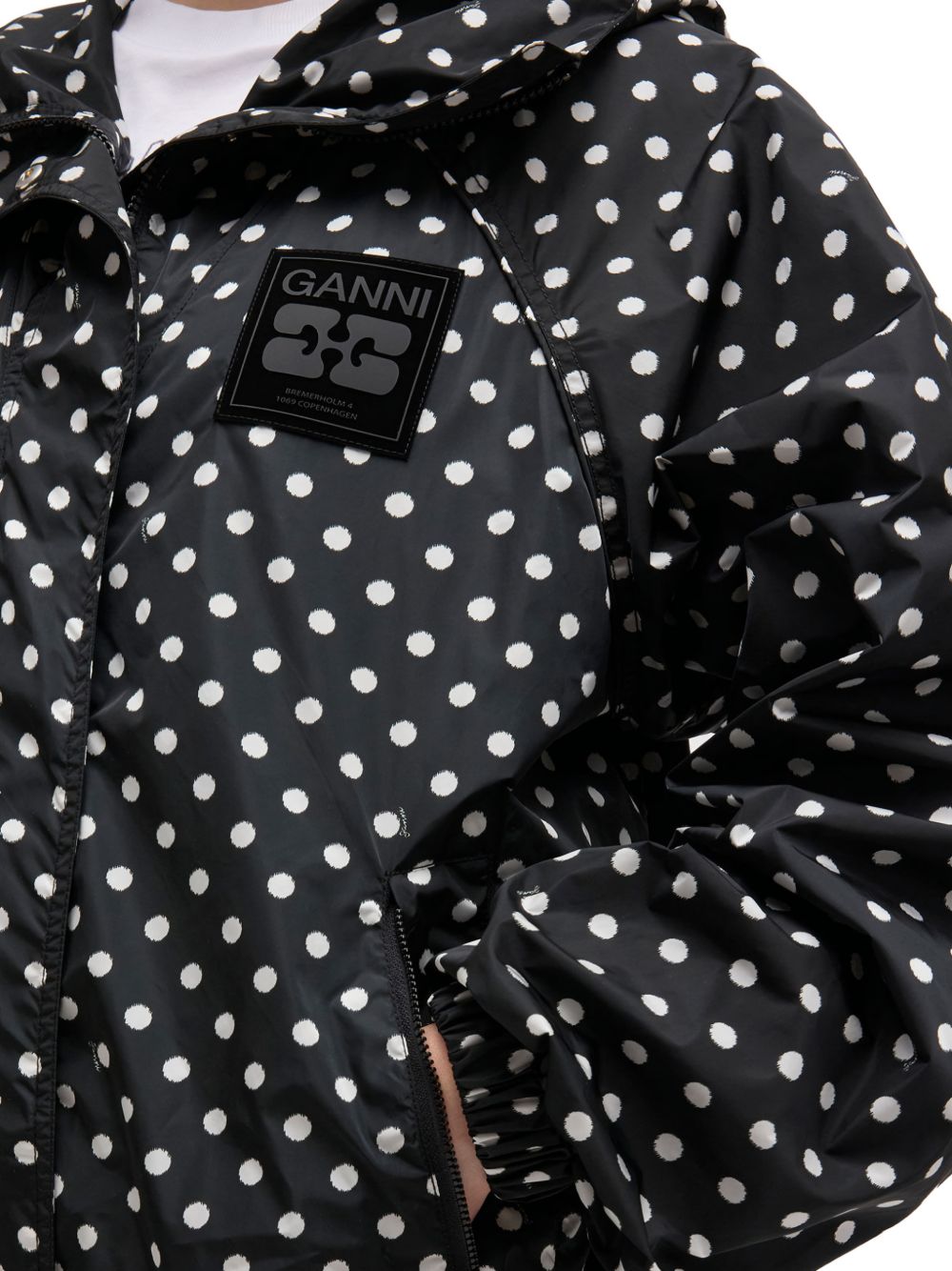 Giacca a pois in nero Ganni - donna 