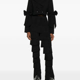 Giacca doppiopetto cropped in nero Ganni - donna 