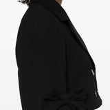 Giacca doppiopetto cropped in nero Ganni - donna 