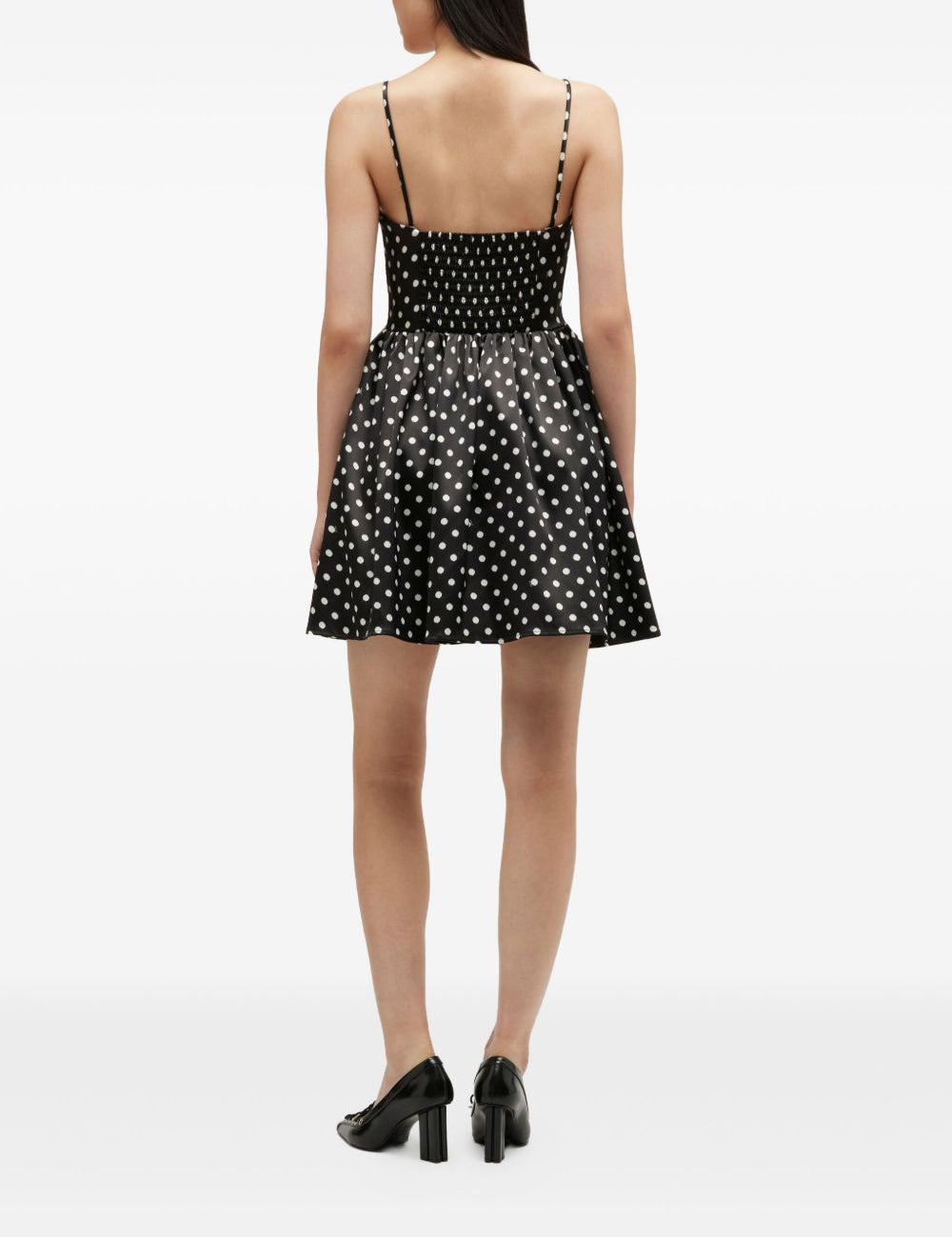 Abito mini a pois in nero Ganni - donna 