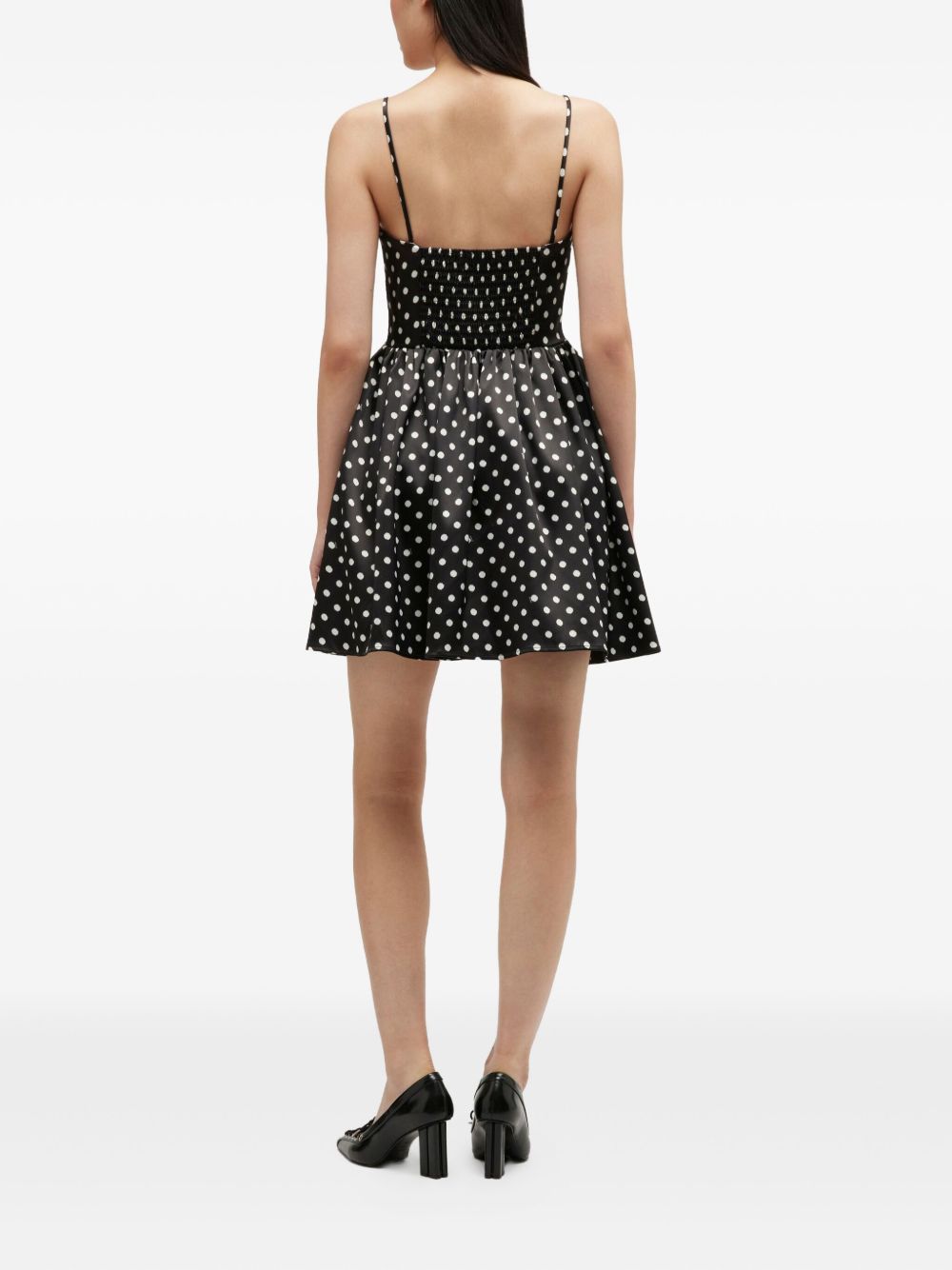 Abito mini a pois in nero Ganni - donna 