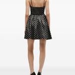 Abito mini a pois in nero Ganni - donna 