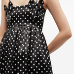 Abito mini a pois in nero Ganni - donna 