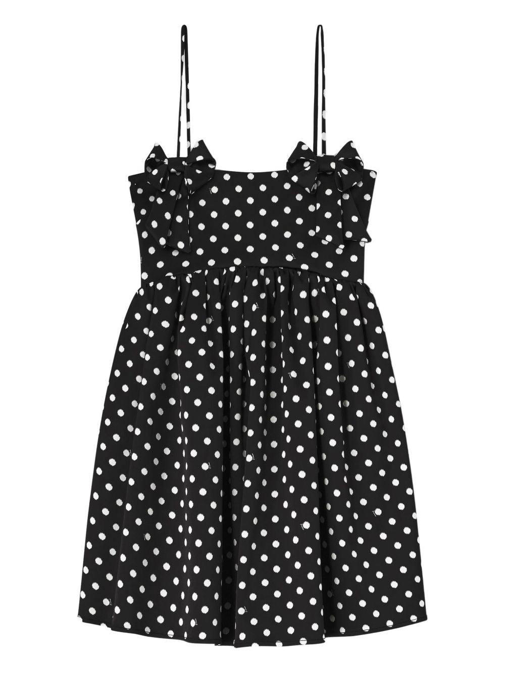 Abito mini a pois in nero Ganni - donna 