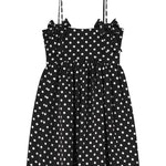 Abito mini a pois in nero Ganni - donna 