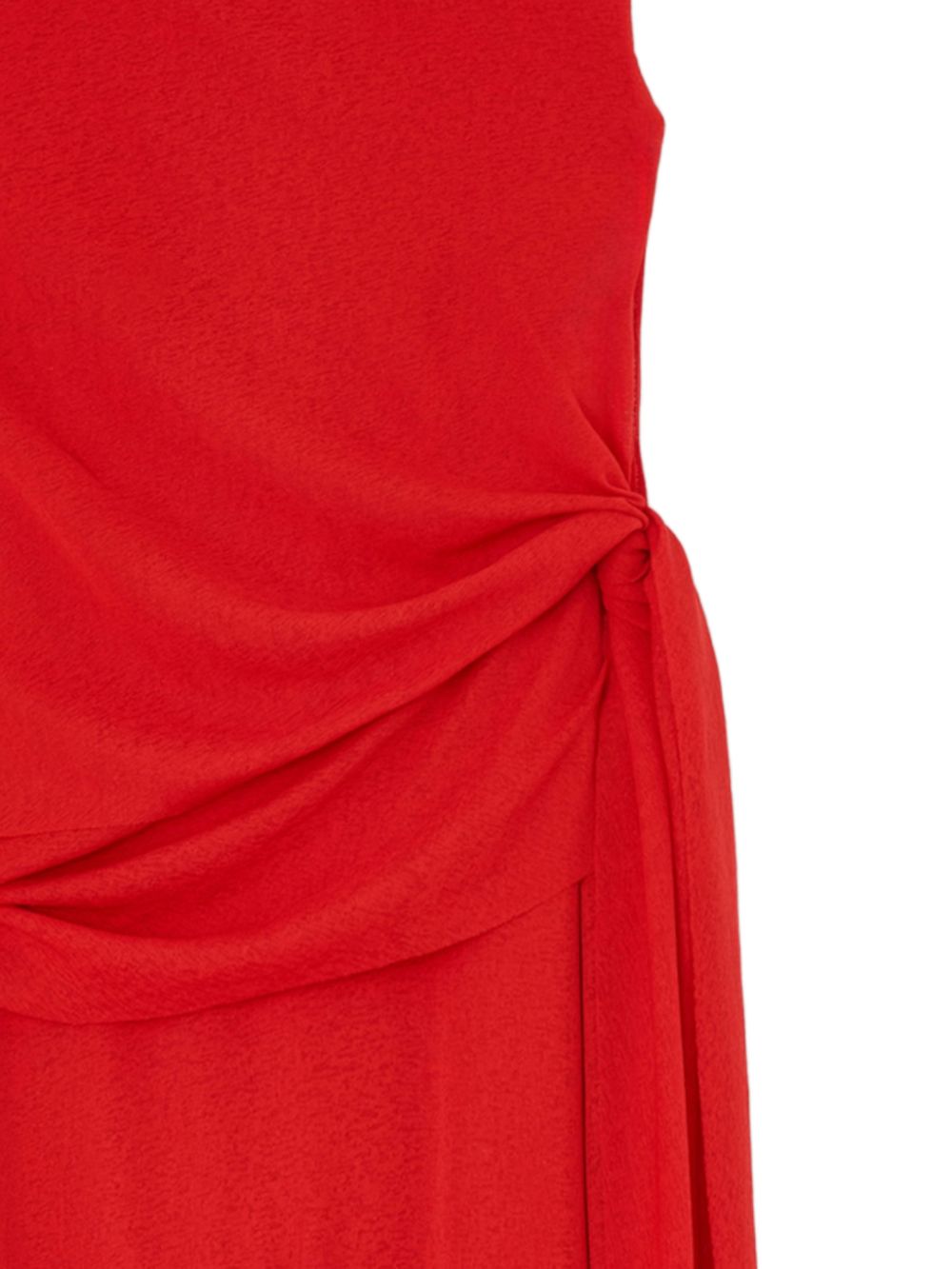 Abito midi asimmetrico in rosso 