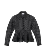 Camicia a pois in nero Ganni - donna 