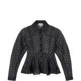 Camicia a pois in nero Ganni - donna 