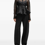 Camicia a pois in nero Ganni - donna 