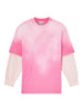 Felpa  con logo a strati e dettaglio in rosa Ganni - donna