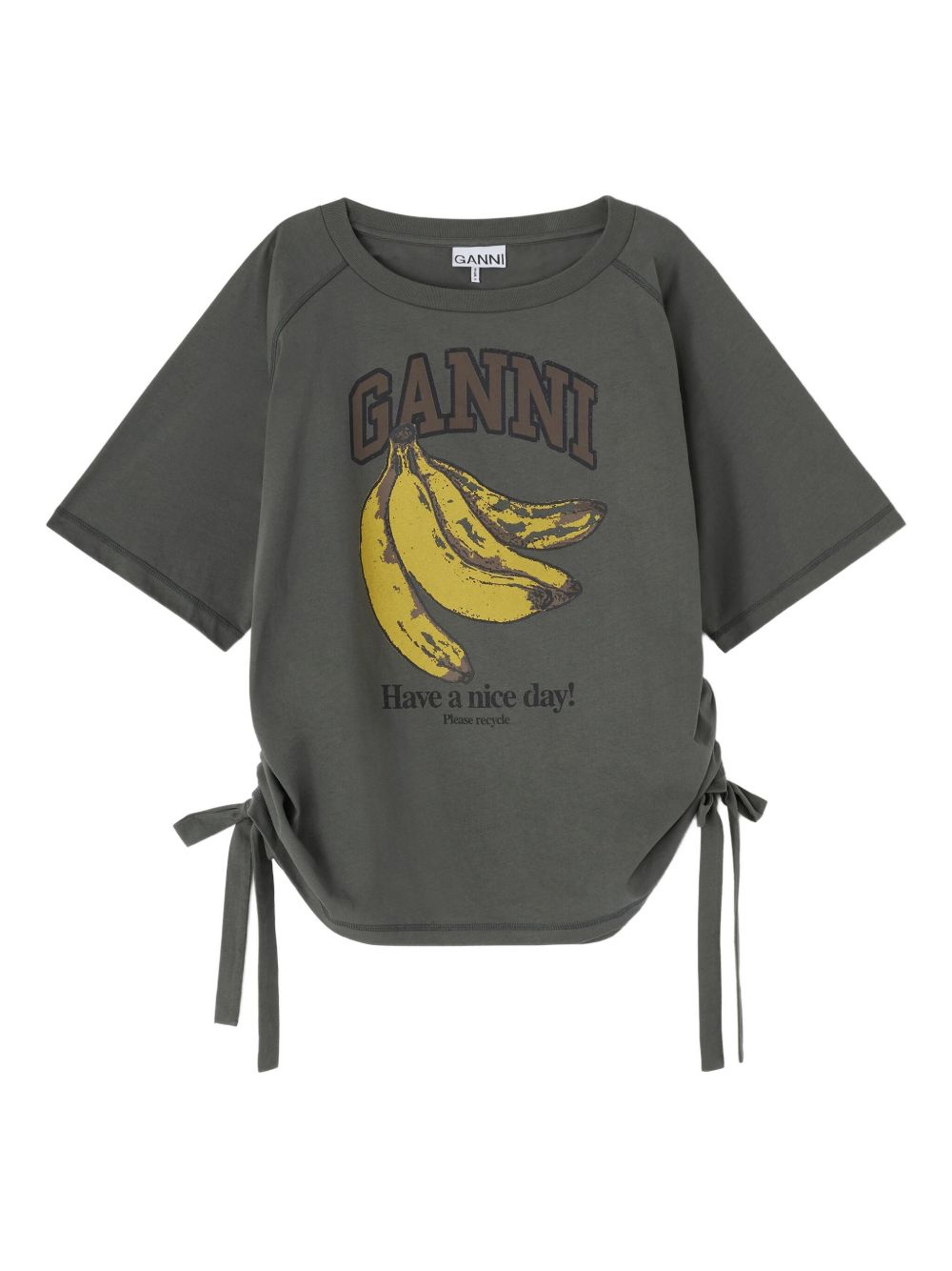 T-shirt con stampa in grigio Ganni - donna 