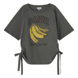 T-shirt con stampa in grigio Ganni - donna 