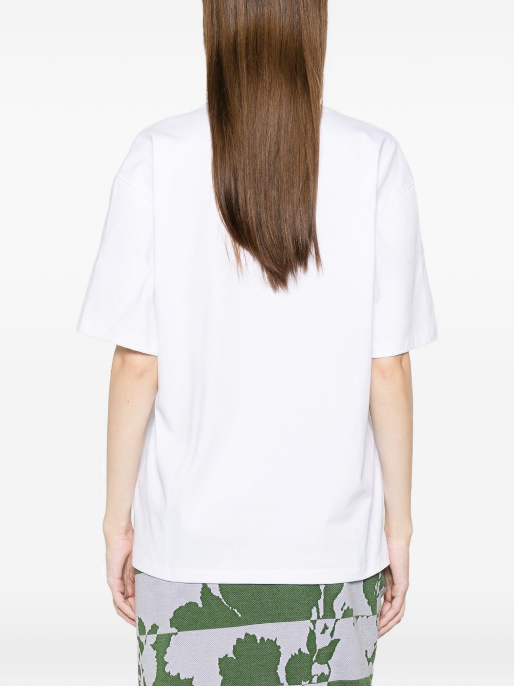 T-shirt con grafica al lampone in bianco Ganni - donna 