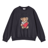 Felpa con stampa teddy in nero Ganni - donna 