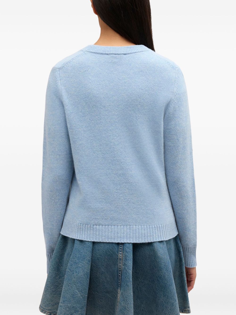 Maglione con intarsio Teddy in blu Ganni - donna 