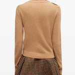 Cardigan a rombi con bottoni in marrone Ganni - donna 
