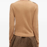 Cardigan a rombi con bottoni in marrone Ganni - donna 