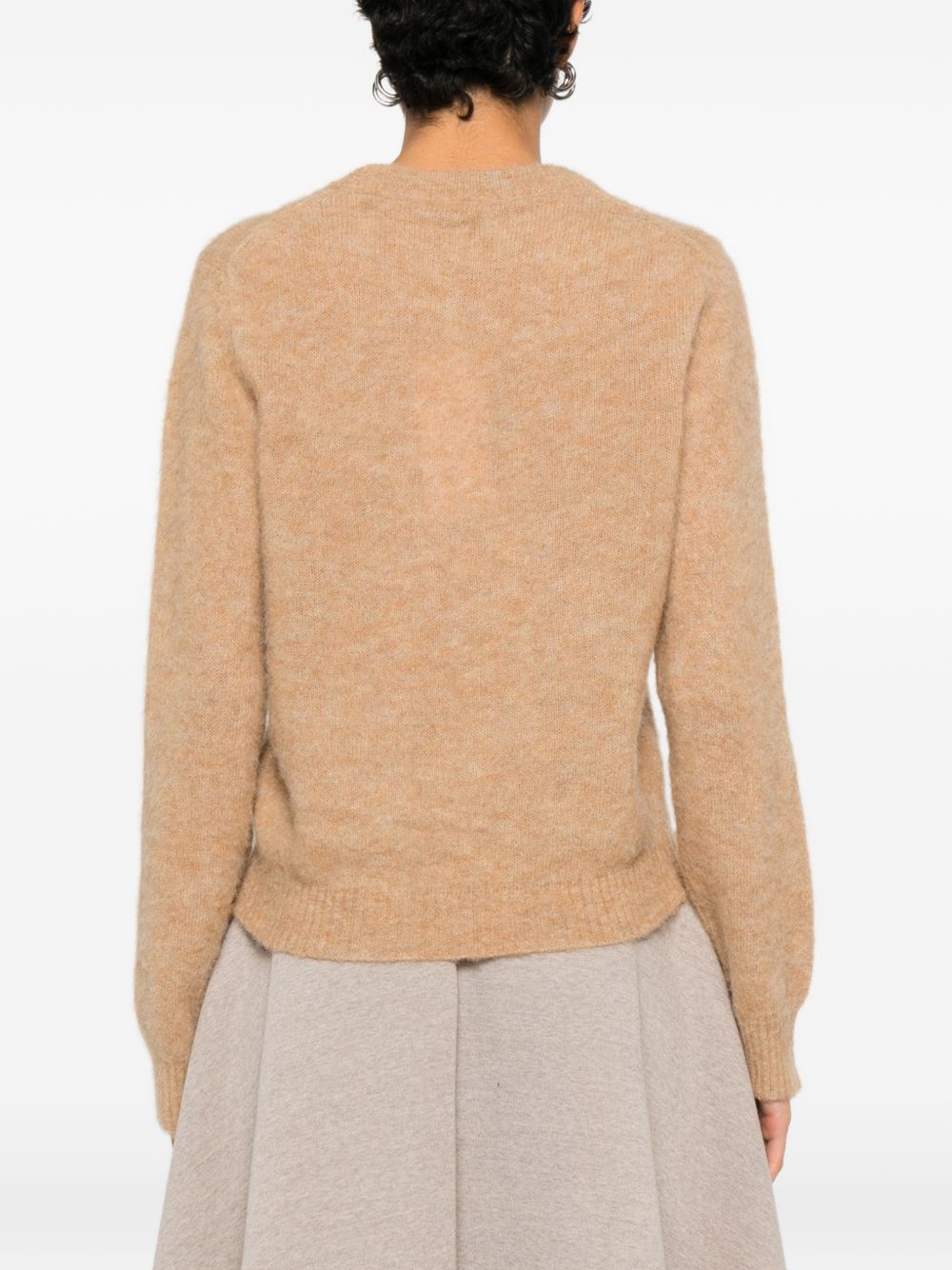 Maglione con motivo jacquard in marrone Ganni - donna 