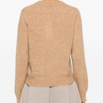 Maglione con motivo jacquard in marrone Ganni - donna 