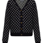Cardigan a pois in nero Ganni - donna 