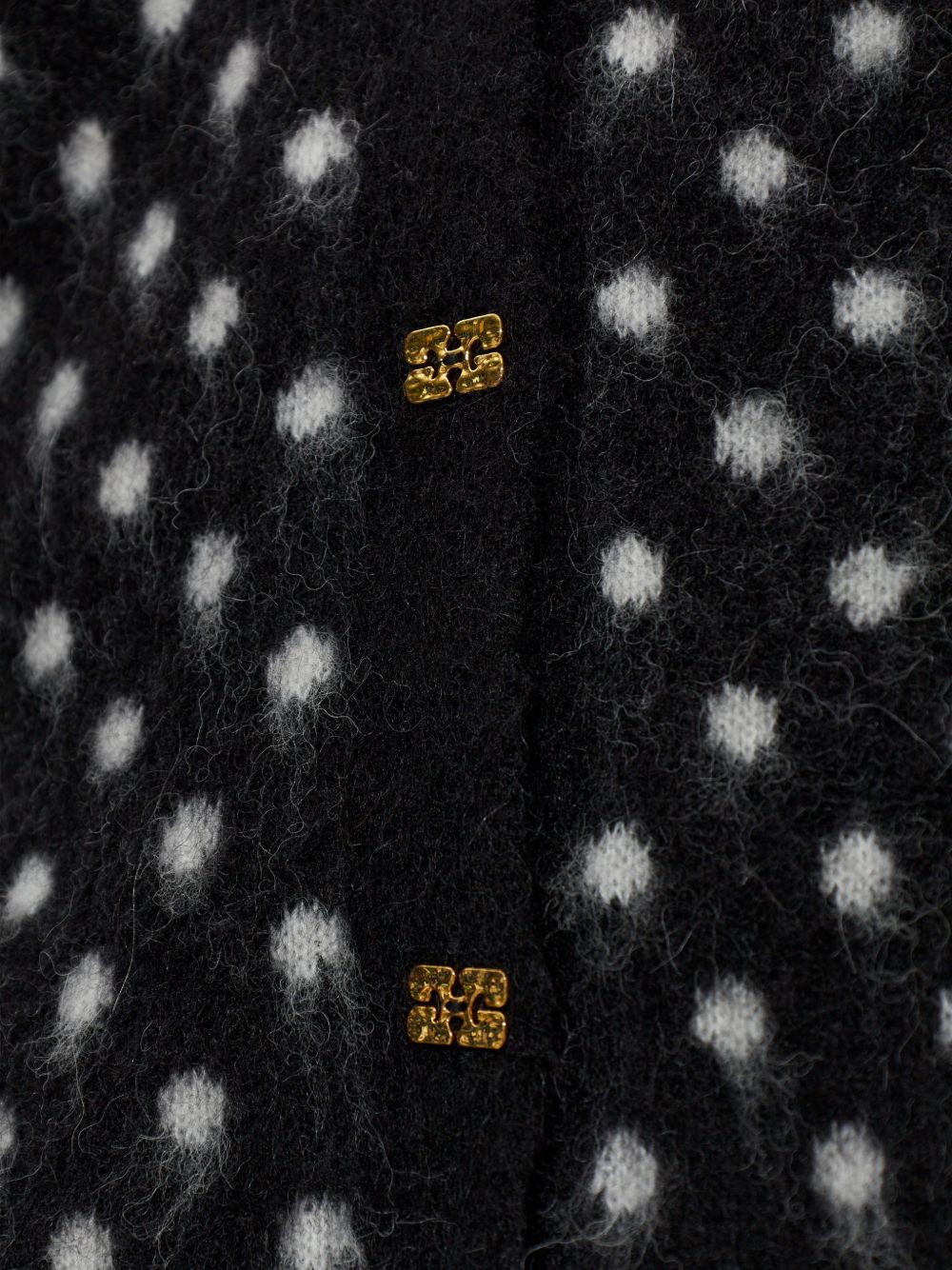 Cardigan a pois in nero Ganni - donna 
