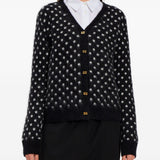 Cardigan a pois in nero Ganni - donna 
