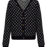 Cardigan a pois in nero Ganni - donna 