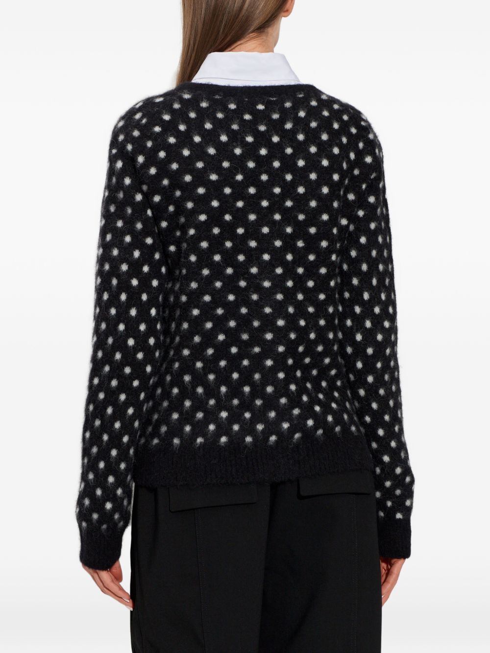 Cardigan a pois in nero Ganni - donna 