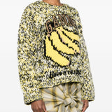 Maglione con stampa in giallo Ganni - donna 