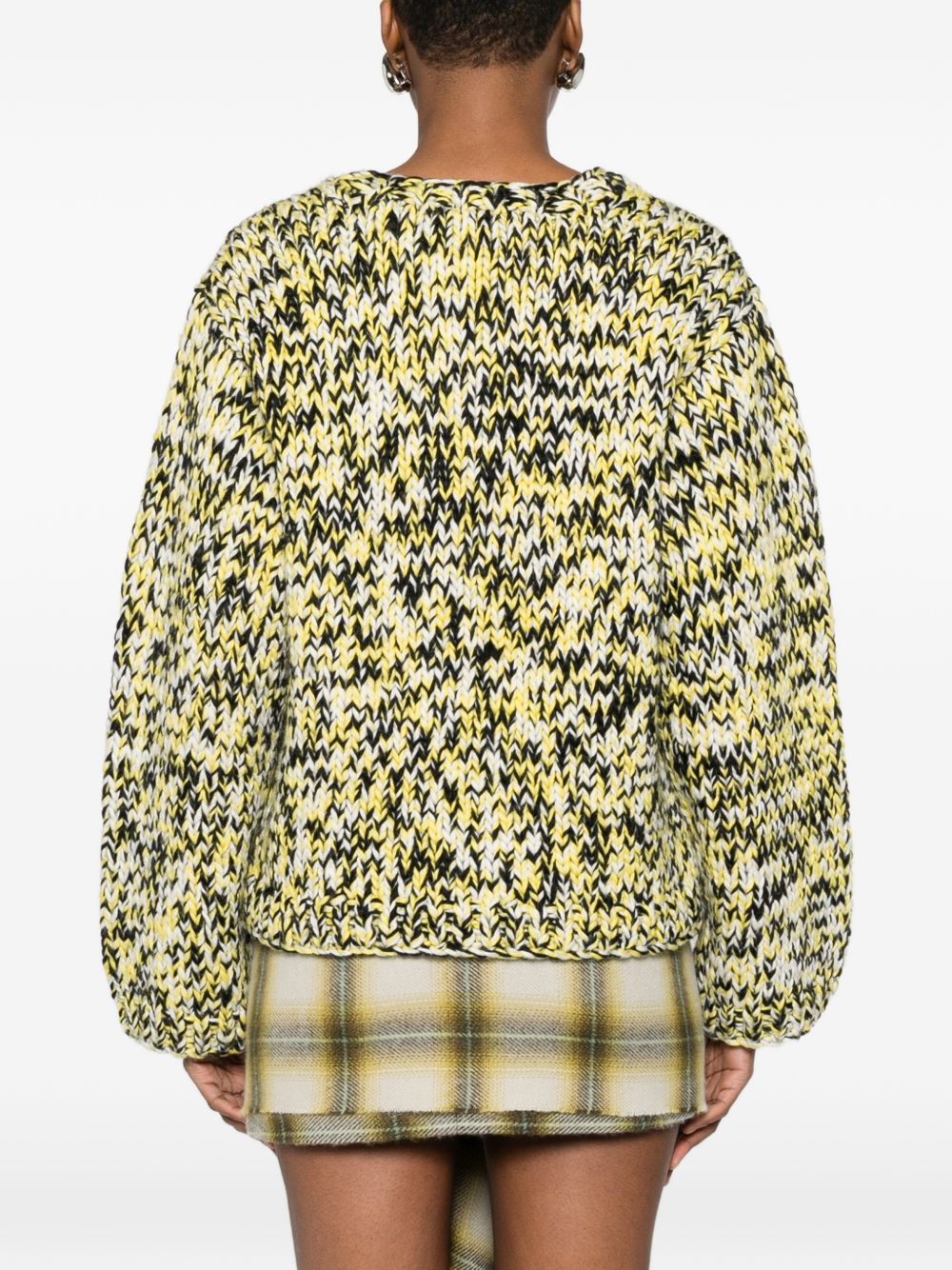 Maglione con stampa in giallo Ganni - donna 