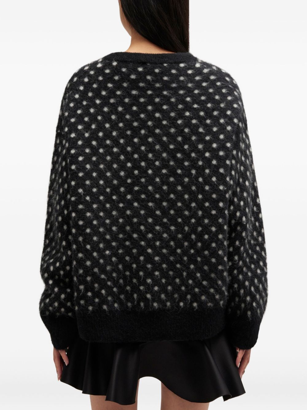 Maglione a pois in nero Ganni - donna 