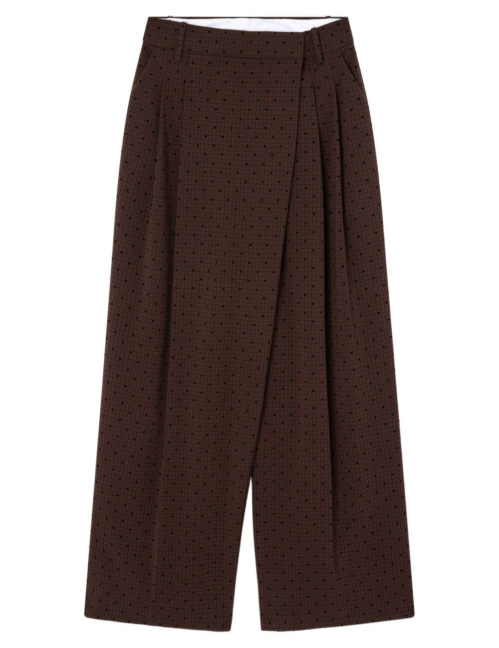 Pantaloni a pois in marrone Ganni - donna 