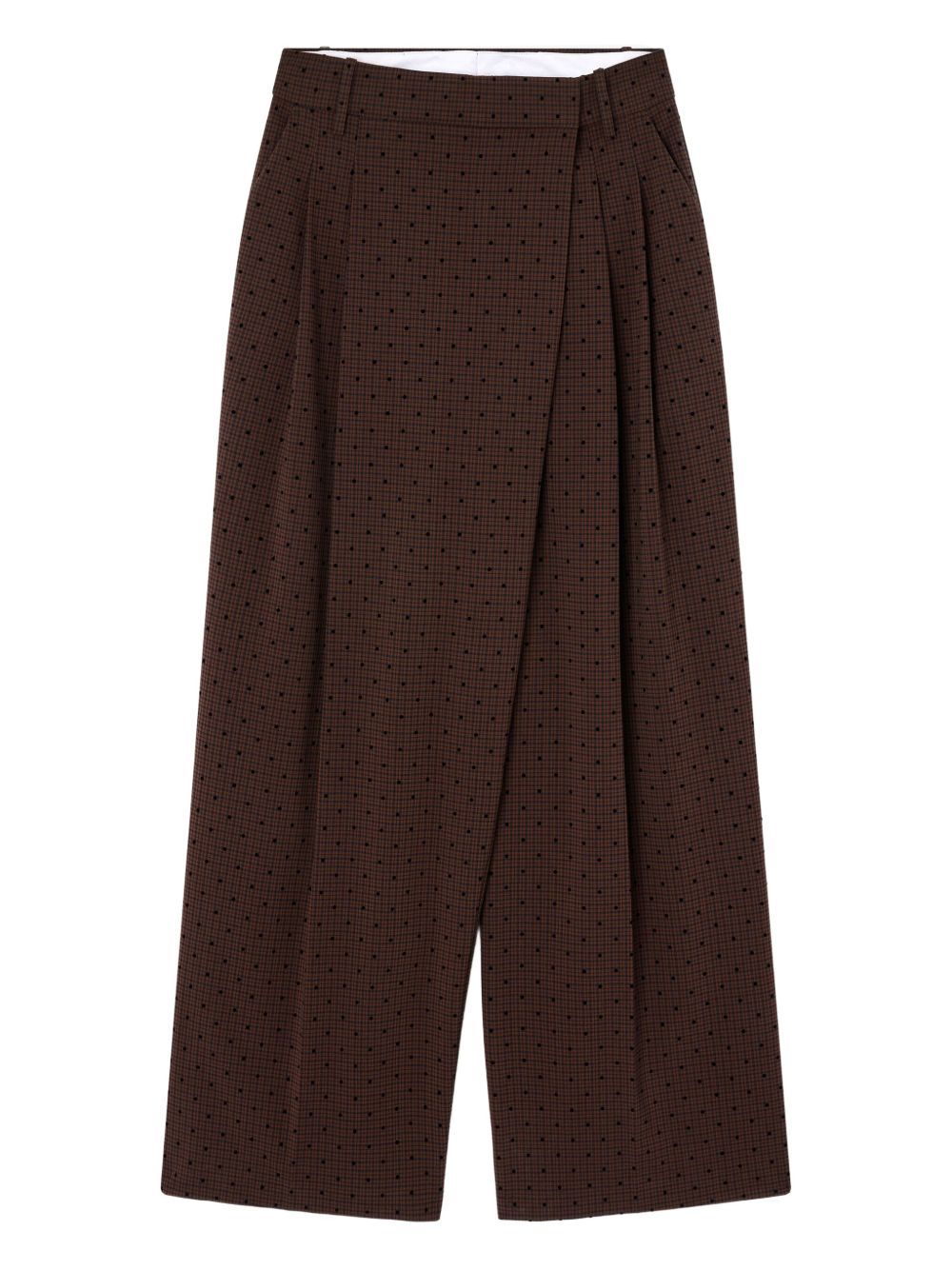 Pantaloni a pois in marrone Ganni - donna 