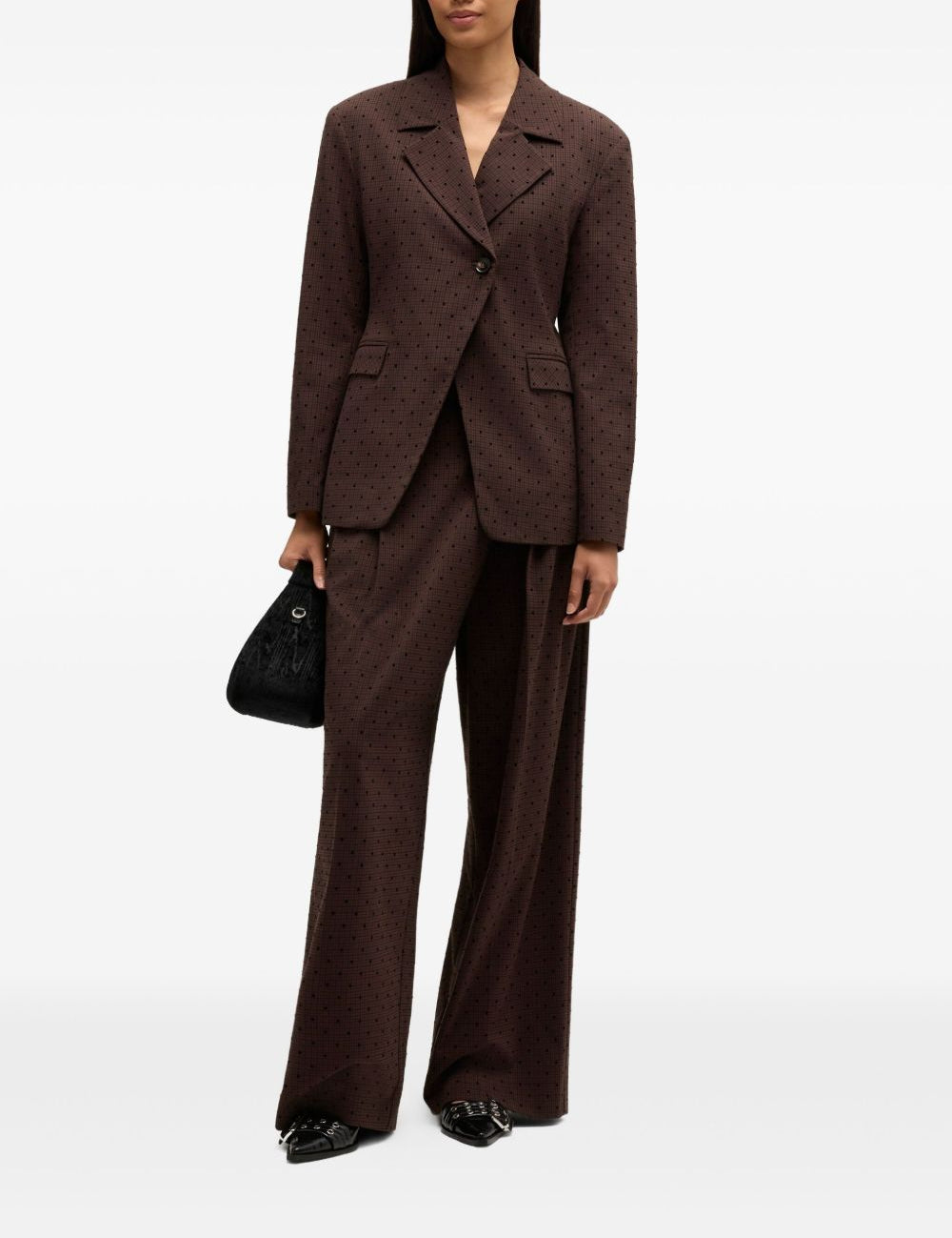 Pantaloni a pois in marrone Ganni - donna 
