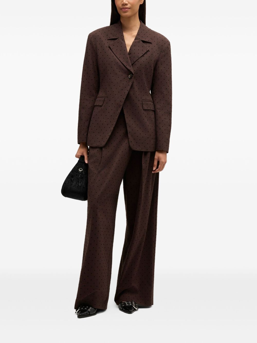 Pantaloni a pois in marrone Ganni - donna 