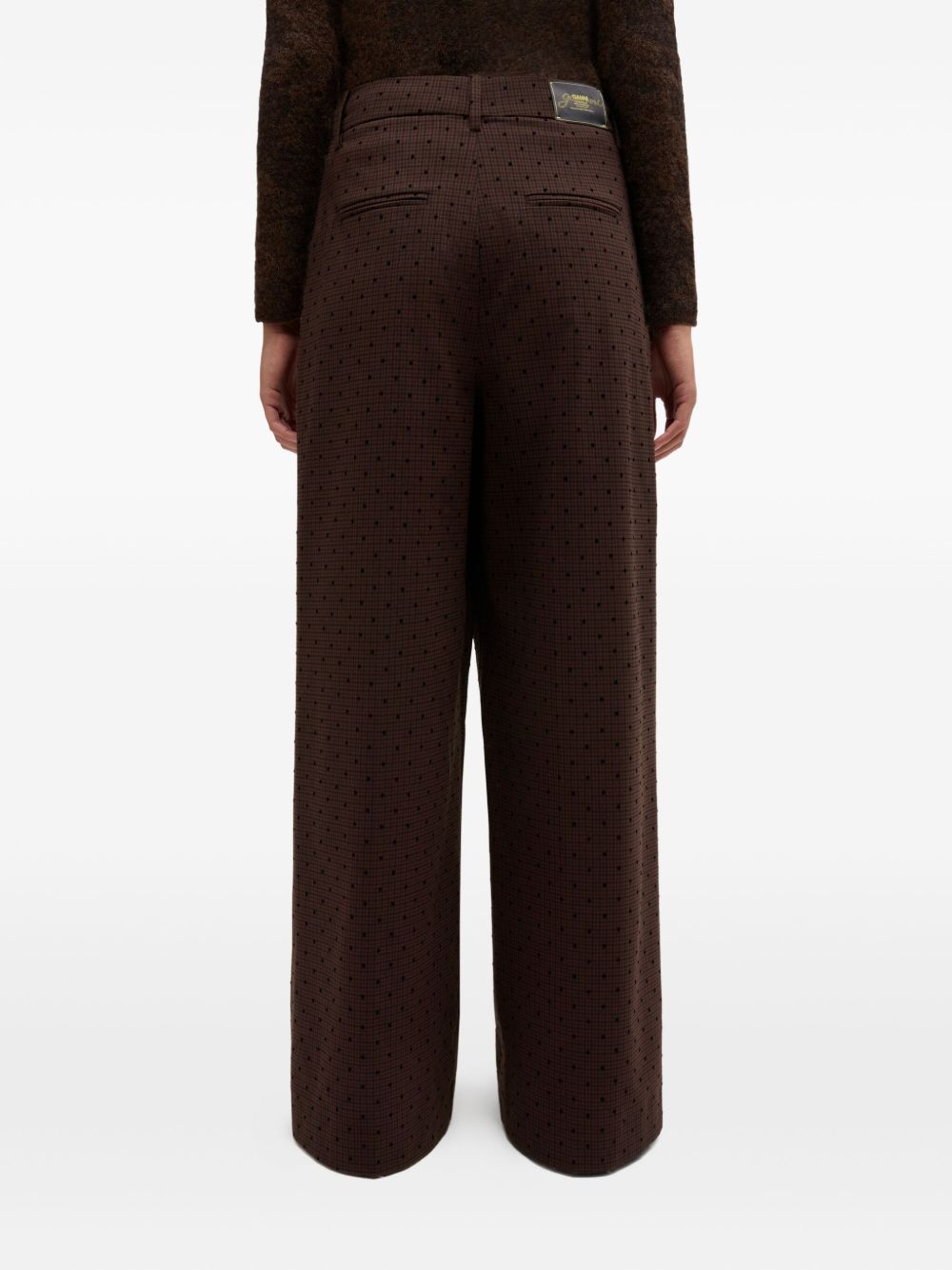 Pantaloni a pois in marrone Ganni - donna 