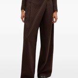 Pantaloni a pois in marrone Ganni - donna 
