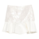 Minigonna con ruches in bianco Ganni - donna 