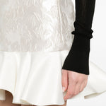 Minigonna con ruches in bianco Ganni - donna 