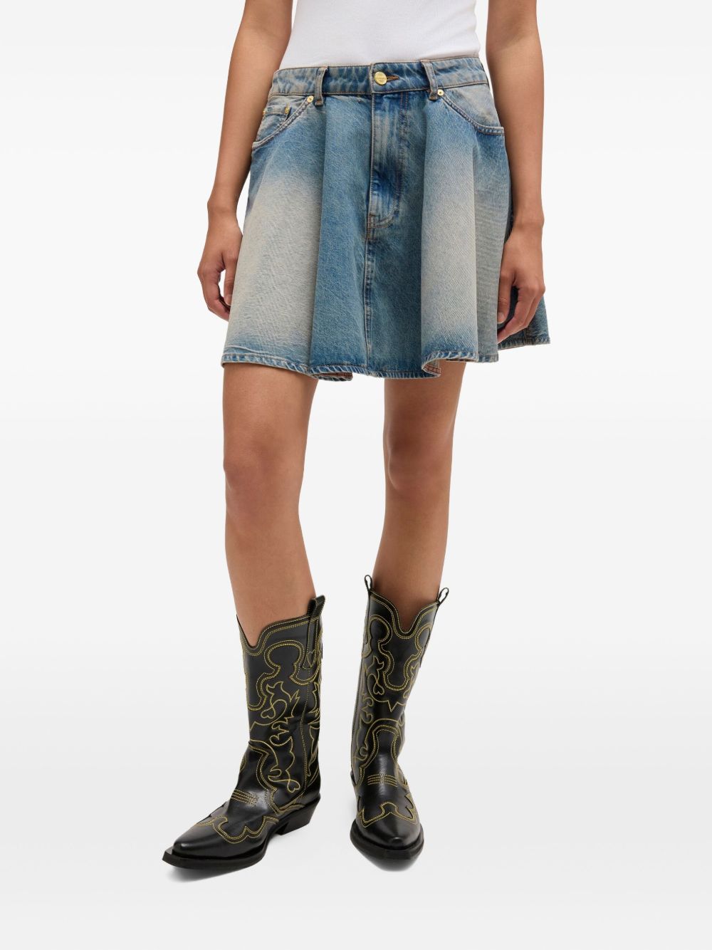 Minigonna in denim in blu 