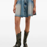 Minigonna in denim in blu 