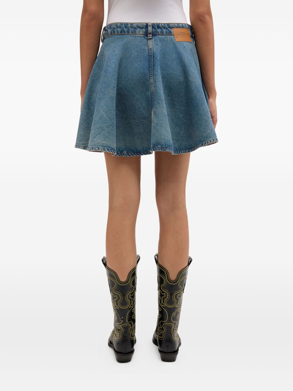 Minigonna in denim in blu 