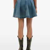 Minigonna in denim in blu 
