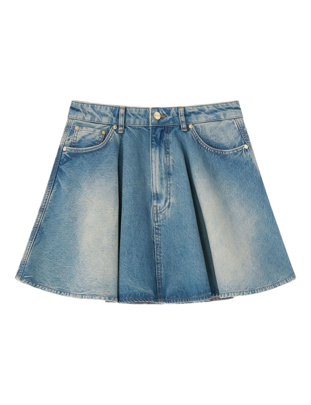 Minigonna in denim in blu 