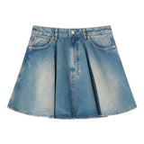 Minigonna in denim in blu 