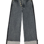 Jeans a gamba larga in grigio Ganni - donna 