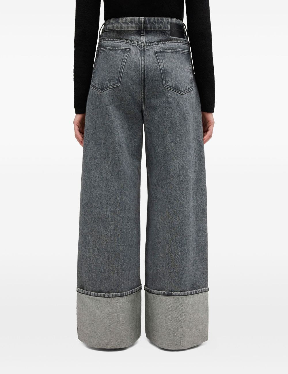 Jeans a gamba larga in grigio Ganni - donna 