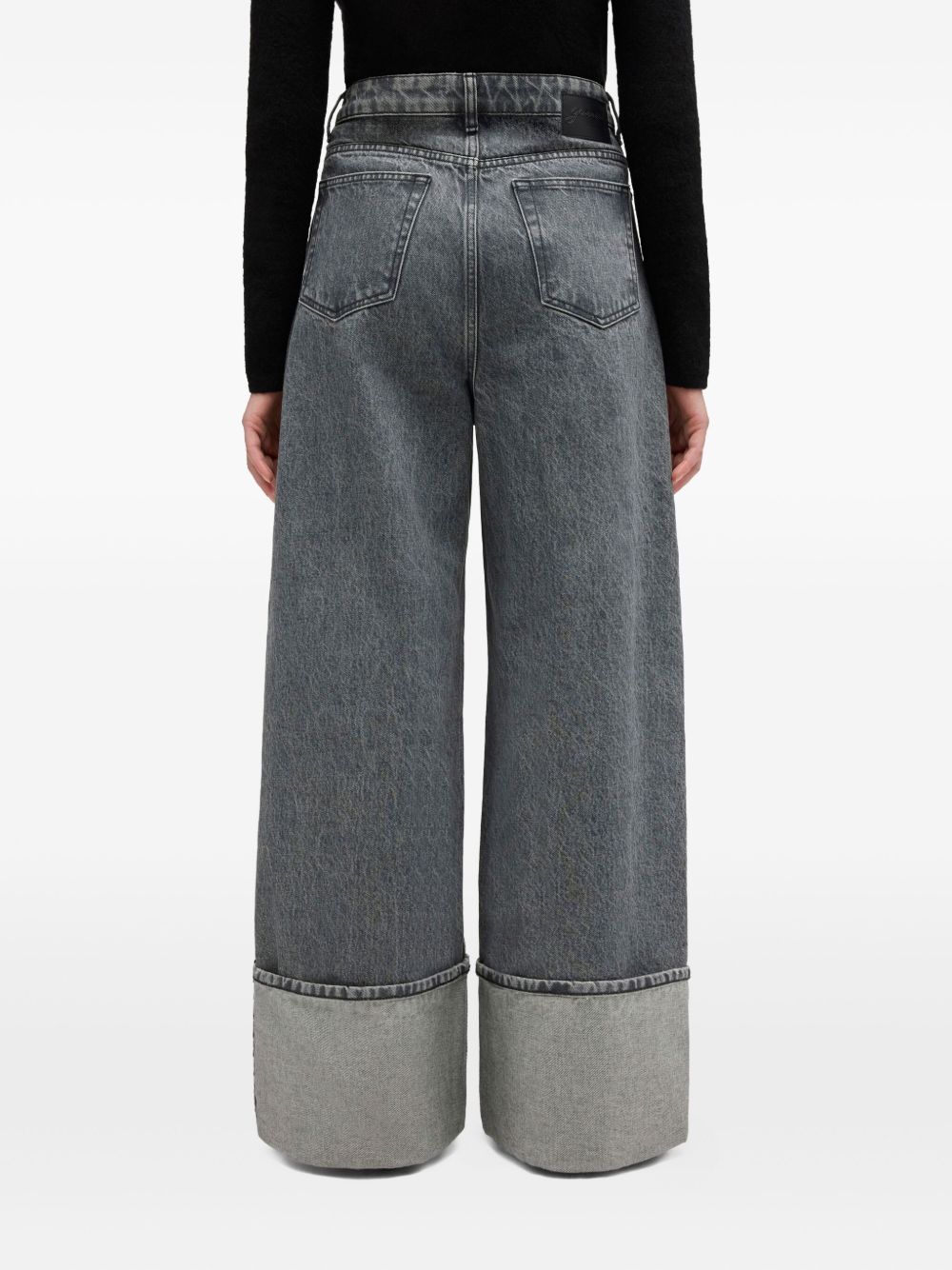 Jeans a gamba larga in grigio Ganni - donna 