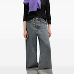Jeans a gamba larga in grigio Ganni - donna 