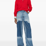 Jeans larghi a gamba larga in blu Ganni - donna 
